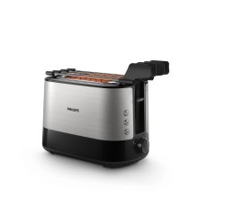 Philips Viva Collection Tostapane HD2639/90, 730W, 2 pinze, 7 livelli di tostatura, vassoio raccogli briciole