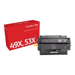 Everyday El tóner ™ Negro de Xerox es compatible con HP 49X 53X (Q5949X/ Q7553X), High capacity