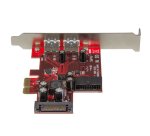 StarTech.com Scheda PCI Express USB 3.0 (5Gbps) a 4 porte - 2 esterne e 2 interne - Alimentazione SATA - Scheda di Espansione PICe USB 3.0 con Supporto UASP - 2 collettori scheda madre (IDC) interni
