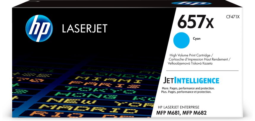 HP 657X - High Yield - cyan - original - LaserJet - toner cartridge (CF471X)