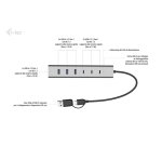 i-tec USB-C/USB-A Charging Metal HUB 7 port (3x USB-C, 4x USB-A)