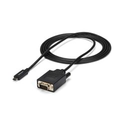 StarTech.com Cable de 2m USB C a VGA - Cable Adaptador Activo de Vídeo de 1920x1200/1080p USB Tipo C a VGA - Compatible con Thunderbolt 3 - De Portátil a Monitor VGA - Modo DP Alt HBR2