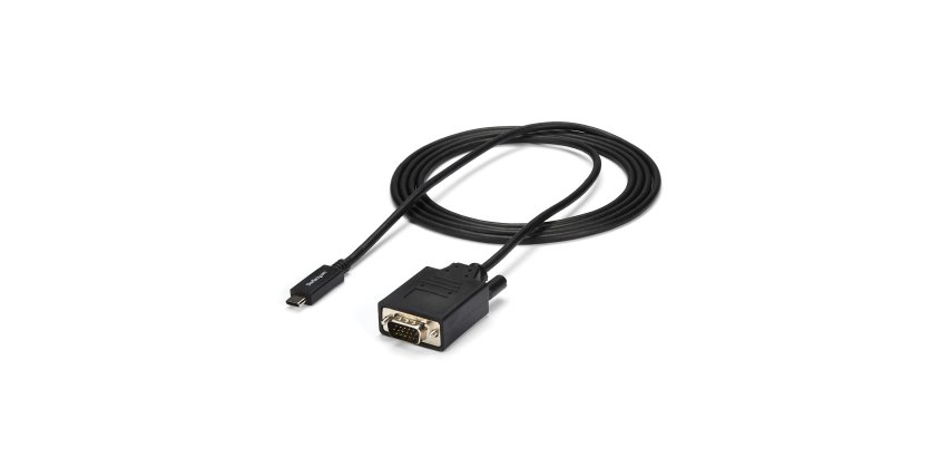 StarTech.com Cable de 2m USB C a VGA - Cable Adaptador Activo de Vídeo de 1920x1200/1080p USB Tipo C a VGA - Compatible con Thunderbolt 3 - De Portátil a Monitor VGA - Modo DP Alt HBR2