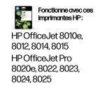 HP 912 Pack de 4 cartouches d'encre Noir/Cyan/Magenta/Jaune authentiques
