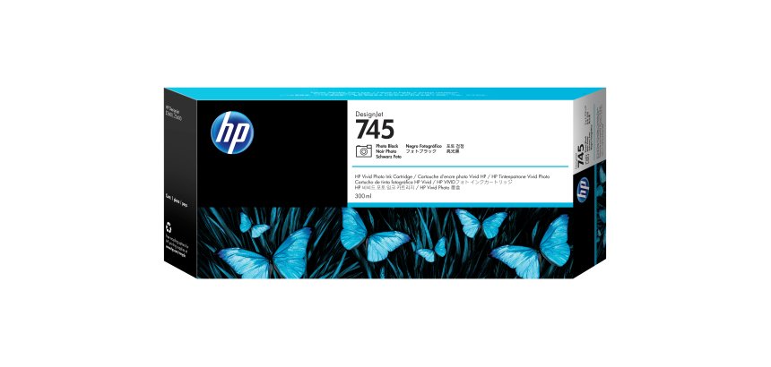 HP 745 300-ml DesignJet Photo Black Ink Cartridge