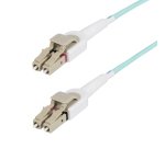 StarTech.com Câble Fibre Optique Commutable OM4 LC à LC (UPC) de 5m, Multimode 50/125µm, Câble Fibre Optique de 5m Multimode, Réseaux 100G, Faible Perte d'Insertion, LSZH, Commutation de Polarité Sans Outil
