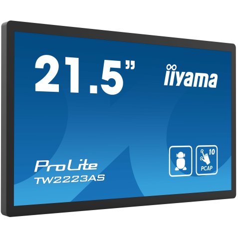 iiyama TW2223AS-B2 Écran d'affichage dynamique Écran plat interactif 54,6 cm (21.5") Wifi 400 cd/m² Full HD Noir Écran tactile Intégré dans le processeur Android 12 24/7