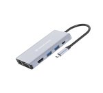 Conceptronic DONN20G 10-in-1 USB 3.2 Gen 1 Docking Station, HDMI, VGA, USB-A 3.0 x 3, SD, TF/MicroSD, Audio, GbE LAN, 100W USB PD