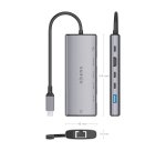 AISENS USB-C Dock 6 en 1, USB-C a 1xHDMI, 1xRJ45, 1xUSB-A 10G, 2xUSB-C 10G, 1xUSB-C PD, Gris, 20cm