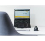 Support ordinateur portable bakker ultrastand universal   aluminium noir gris