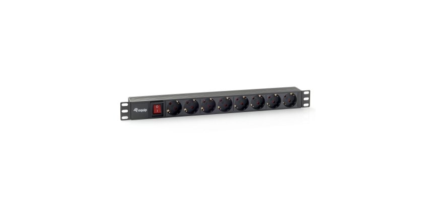 Equip 333283 unità di distribuzione dell'energia (PDU) 8 presa(e) AC 1U Nero