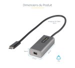 StarTech.com Adaptateur USB C vers Mini DisplayPort - Dongle USB-C 4K 60Hz vers mDP - USB Type-C vers Écran Mini DP - Convertisseur Graphique - Compatible Thunderbolt 3 - Câble Intégré 30cm
