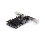 StarTech.com Carte Réseau PCIe Gigabit 5G à 2 Ports, Carte LAN PCI Express 5G/2,5G/1G/100M/10M, Realtek RTL8126, Windows et Linux, Conforme TAA
