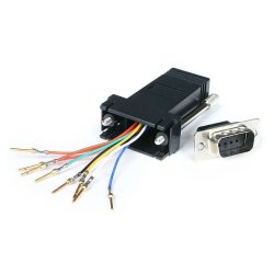 StarTech.com Adapteur Modulaire DB9 Mâle vers RJ45 Femelle Noir - DB9 à RJ45 M/F
