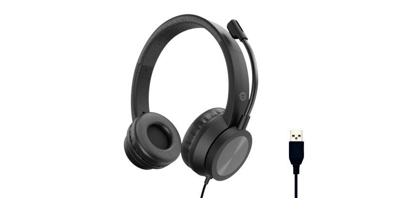 Conceptronic POLONA05B Stereo USB Headset, Noise Cancelling Microphone