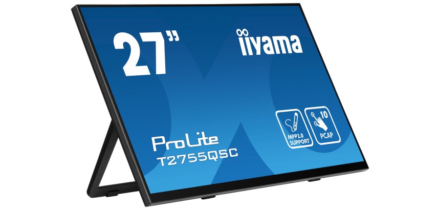 iiyama ProLite T2755QSC-B1 écran plat de PC 68,6 cm (27") 2560 x 1440 pixels Quad HD LCD Écran tactile Noir