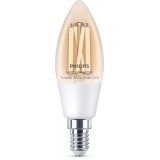 Philips LED Lampadina Smart Filament Dimmerabile Luce Bianca da Calda a Fredda Attacco E14 40W Candela