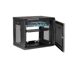 StarTech.com Armadio Rack 19" 9U a 2 Montanti a Muro - Server Rack 19 Pollici con Ripiano 1U per Switch e Dispositivi di Rete/AV/IT - Rack Dati Venitlato montabile a parete