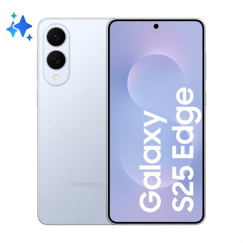 Samsung Galaxy S25 Edge, Smartphone AI, Display 6.7'' QHD+ Dynamic AMOLED 2X, Fotocamera 200MP, RAM 12GB, 512GB, 3.900 mAh, Titanium Icyblue