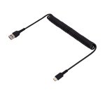StarTech.com 3.3ft (1m) USB-A to USB-C Fast Charging Cable, Rugged, Coiled, Charge & Sync, 3A, USB 2.0, TPE Jacket and Aramid Fiber - USB Charging Cord