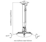 Equip Soporte de pared de techo para proyector, negro