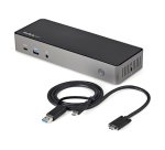 StarTech.com USB-C & USB-A Dock - Hybride Universeel Triple Monitor Laptop Docking Station DisplayPort & HDMI 4K 60Hz - 85W Power Delivery, 6x USB Hub, GbE, Audio - USB 3.1 Gen 2 10Gbps