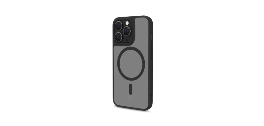 Celly Magmatt funda para teléfono móvil 15,5 cm (6.1") Negro, Transparente
