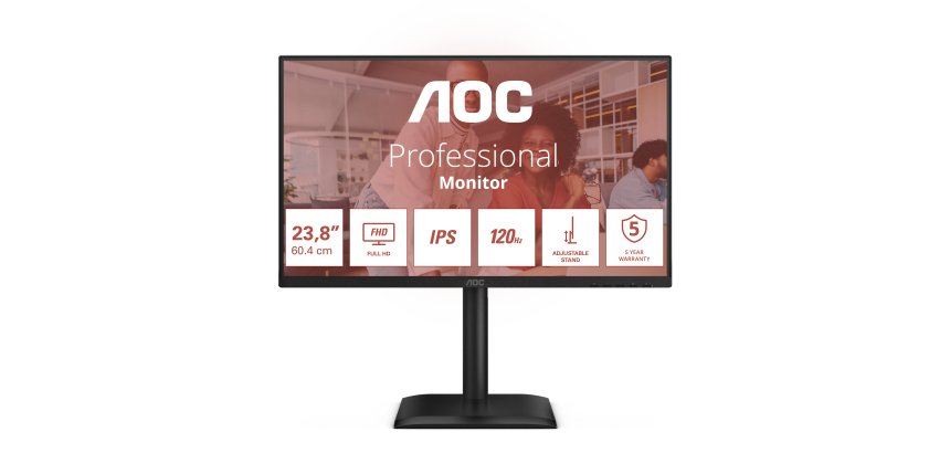AOC 24E4U écran plat de PC 60,5 cm (23.8") 1920 x 1080 pixels Full HD LED Noir