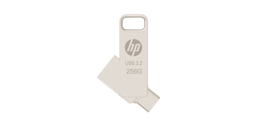 HP HPFD206C-256 USB flash drive 256 GB USB Type-A / USB Type-C 3.2 Gen 2 (3.1 Gen 2) Silver