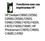 HP 300 pack de 2 cartouches d'encre noir/trois couleurs authentiques