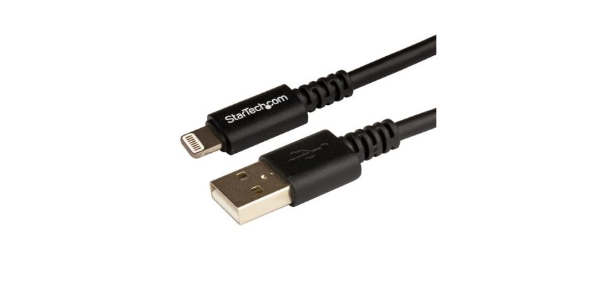 StarTech.com 3 m lange zwarte Apple 8-polige Lightning-connector naar USB-kabel voor iPhone / iPod / iPad