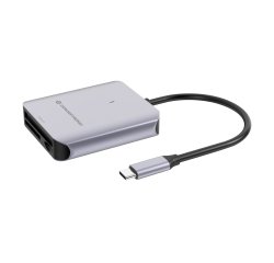 Conceptronic BIAN09G lettore di schede USB 3.2 Gen 2 Type-C Grigio