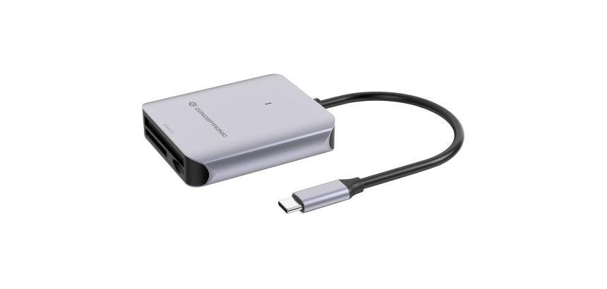Conceptronic BIAN09G lettore di schede USB 3.2 Gen 2 Type-C Grigio