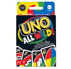 Games UNO All Wild Card Game for Family Night, No Matching Colors or Numbers Because All Cards Are Wild