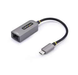 StarTech.com Adaptador de Red Ethernet de 2,5Gb USB Tipo C - Adaptador USB 3.1 USB-C a RJ45 - 2.5GBASE-T - Compatible con Thunderbolt - para Windows y Mac
