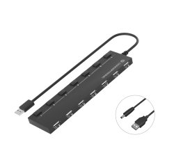 Conceptronic HUBBIES08B hub di interfaccia USB 2.0 480 Mbit/s Nero