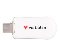 Verbatim Plectra USB-C Flash Drive White 64GB