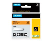 DYMO RHINO Etiquette en vinyle, 19 mm x 5,5 m, noir/