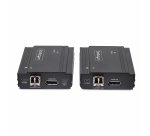StarTech.com KVM Extender DisplayPort su fibra ottica, 4K 60Hz, kit di estensione, fino a 300m (multimodale) con moduli SFP+ preinstallati, 3x USB HID