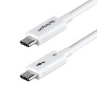 StarTech.com Câble Thunderbolt 5 de 50cm, 80 Gbps/Jusqu'à 120 Gbps, PD 240W, 8K 60Hz, Câble Thunderbolt Certifié, Compatible avec Thunderbolt 4/USB4/USB-C - Blanc