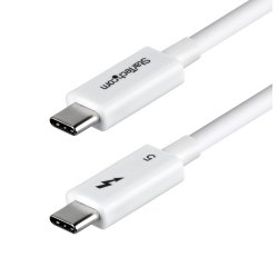 StarTech.com Câble Thunderbolt 5 de 1m, 80 Gbps/Jusqu'à 120 Gbps, PD 240W, 8K 60Hz, Câble Thunderbolt Certifié, Compatible avec Thunderbolt 4/USB4/USB-C - Blanc