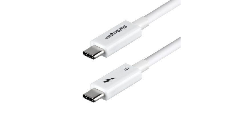 StarTech.com Câble Thunderbolt 5 de 1m, 80 Gbps/Jusqu'à 120 Gbps, PD 240W, 8K 60Hz, Câble Thunderbolt Certifié, Compatible avec Thunderbolt 4/USB4/USB-C - Blanc
