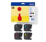 Brother LC121 Pack 4 cartouches 1 noire + 3 couleurs pour imprimante jet d'encre