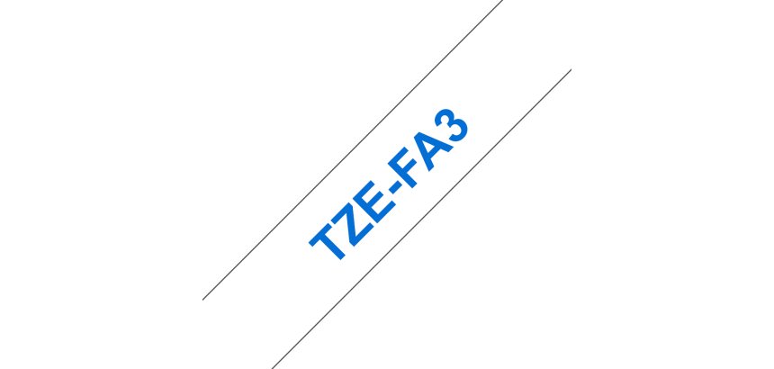 Brother TZE-FA3 nastro per etichettatrice Blu su bianco