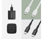 OtterBox Cargar Rápidamente | Estándar, USB-C Doble Puerto Cargador de Pared, Euro (C), Black