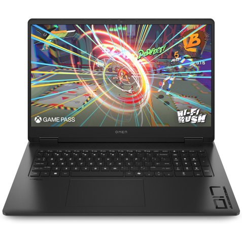 HP OMEN 17-db0051nf AMD Ryzen™ 7 8845HS Ordinateur portable 43,9 cm (17.3") Full HD 16 Go DDR5-SDRAM 512 Go SSD NVIDIA GeForce RTX 4060 Wi-Fi 6 (802.11ax) Windows 11 Home Noir