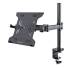 StarTech.com Laptop Desk Mount - Monitor and Laptop Mount - Displays up to 34" (17.6lb/8kg) & Laptops (4.5kg/9.9lb) - Articulating VESA Laptop Tray Arm - Clamp / Grommet Mount