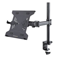 StarTech.com Laptop Desk Mount - Monitor and Laptop Mount - Displays up to 34" (17.6lb/8kg) & Laptops (4.5kg/9.9lb) - Articulating VESA Laptop Tray Arm - Clamp / Grommet Mount