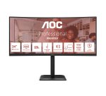 AOC E4 CU34E4CV écran plat de PC 86,4 cm (34") 3440 x 1440 pixels UltraWide Quad HD LCD Noir