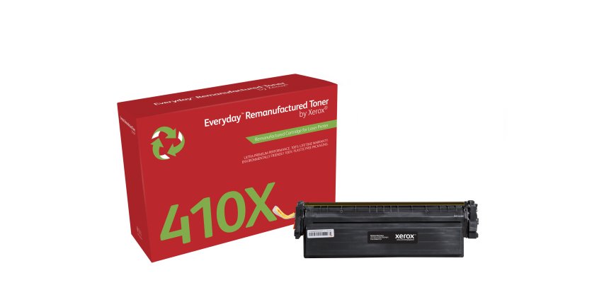 Everyday™ Black Remanufactured Toner by Xerox compatible with HP 410X (CF410X), High capacity